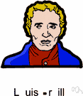 Louis Braille - French educator who lost his sight at the age of three and who invented a system of writing and printing for sightless people (1809-1852)