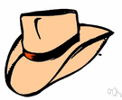 cowboy hat - a hat with a wide brim and a soft crown