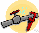 pipe wrench - adjustable wrench for gripping and turning a pipe