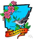 AR - a state in south central United States