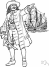 William Kidd - Scottish sea captain who was hired to protect British shipping in the Indian Ocean and then was accused of piracy and hanged (1645-1701)
