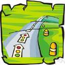 approach pattern - the path that is prescribed for an airplane that is preparing to land at an airport