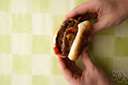 beefburger - a sandwich consisting of a fried cake of minced beef served on a bun, often with other ingredients