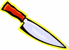 butcher knife - a large sharp knife for cutting or trimming meat