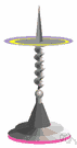 candle holder - a holder with sockets for candles