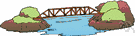 truss bridge - a bridge supported by trusses