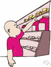 shop boy - a young male shop assistant