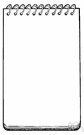 pad of paper - a number of sheets of paper fastened together along one edge