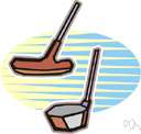 metal wood - golf wood with a metal head instead of the traditional wooden head