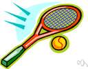 tennis racquet - a racket used to play tennis
