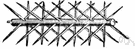 cheval-de-frise - defensive structure consisting of a movable obstacle composed of barbed wire or spikes attached to a wooden frame