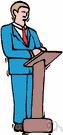 reading desk - desk or stand with a slanted top used to hold a text at the proper height for a lecturer