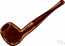 tobacco pipe - a tube with a small bowl at one end