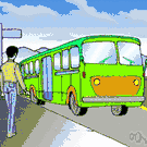 bus terminal - a terminal that serves bus passengers