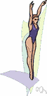 diving board - a springboard from which swimmers can dive
