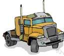 articulated lorry - a truck consisting of a tractor and trailer together