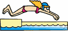 swimming event - an athletic competition that involves swimming