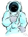 spacewalker - an astronaut who is active outside a spacecraft in outer space