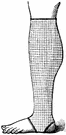 support hose - elasticized stocking intended to reduce pressure on the veins of the leg (as in case of varicose veins)