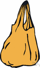 plastic bag - a bag made of thin plastic material