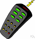 remote - a device that can be used to control a machine or apparatus from a distance
