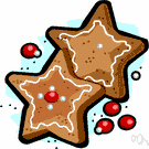 cookie - any of various small flat sweet cakes (`biscuit' is the British term)