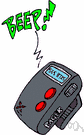 pager - an electronic device that generates a series of beeps when the person carrying it is being paged