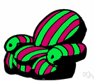 overstuffed chair - a comfortable upholstered armchair