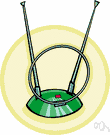 rabbit ears - an indoor TV antenna