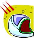 space helmet - a helmet worn by astronauts while in outer space