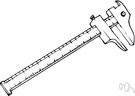 vernier scale - a small movable scale that slides along a main scale