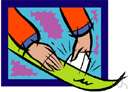 ski wax - wax used on the bottom of skis