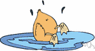 diving duck - any of various ducks of especially bays and estuaries that dive for their food