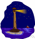 beacon - a fire (usually on a hill or tower) that can be seen from a distance