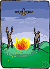 signal fire - a fire set as a signal