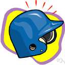 batting helmet - a helmet worn by the batter in baseball