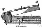 clinometer - an instrument used by surveyors in order to measure an angle of inclination or elevation