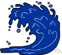 tidal wave - a wave resulting from the periodic flow of the tides that is caused by the gravitational attraction of the moon and sun