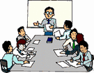 conference room - a room in which a conference can be held
