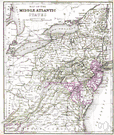Mid-Atlantic States - a region of the eastern United States comprising New York and New Jersey and Pennsylvania and Delaware and Maryland