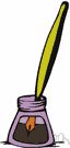 India ink - a black liquid ink used for printing or writing or drawing