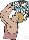 reverse hang - a hang with the arms extended in back