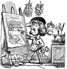 artist's workroom - a studio especially for an artist or designer