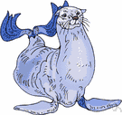 fur seal - an eared seal of the northern Pacific