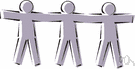 paper doll - a piece of paper cut or folded into the shape of a human being