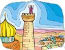 muazzin - the Muslim official of a mosque who summons the faithful to prayer from a minaret five times a day