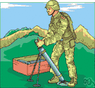howitzer - a muzzle-loading high-angle gun with a short barrel that fires shells at high elevations for a short range