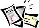 invoice - an itemized statement of money owed for goods shipped or services rendered
