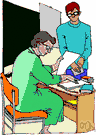 classroom - a room in a school where lessons take place