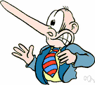 prevarication - a statement that deviates from or perverts the truth